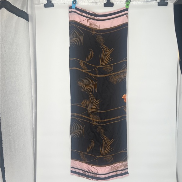 Ted Baker Cadeey Caramel Silk Cape Scarf Tiger - Picture 6 of 7